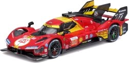 metalmodel bburago ferrari 499p 1:43 – vinder af 24h le mans 2024 i beskyttende boks