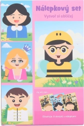 Kreativt klistermærkesæt – ansigt 21 × 14 cm