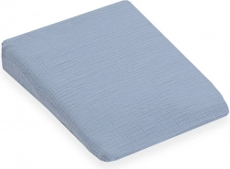 Musselinbetræk til børnepude – kile New Baby Standard 30 × 37 cm, blå