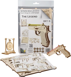 Træ 3D-puslespil pistol Legend BRT‑19 WOODEN CITY (31 dele)