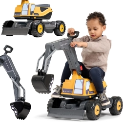 Falk pedalgravko Volvo med roterende kabine og skovl