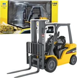 Metal gaffeltruck Huina gul 1:50