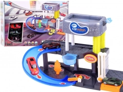 To-etagers bilvask med rindende vand, elevator og effekter