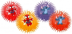 Pjusket gummibold 230 mm – SPIDEY og STITCH (mix motiver)