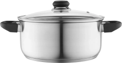 Altom Design rustfri gryde emilio 4,2 l, 24 cm med glaslåg