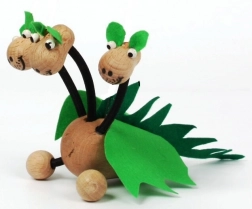 Gerlich træmarionet trehovedet drage