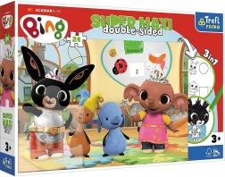 Super Maxi dobbelt-sidet puslespil Bing og venner