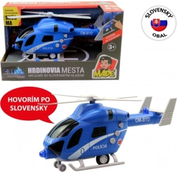 Politiets helikopter med friktion, lys og lyd 20 cm MaDe