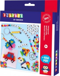 Strygeperler PLAYBOX – sæt med perler, armbånd og vedhæng 1550 stk.