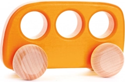 Orangefarvet træbus