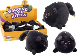Plys kat Stretch Jumping Mascot Black