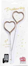 Guld-hjerteformede stjernekastere 16,5 cm