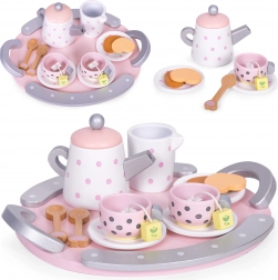 Træ tesæt kopper kedel 15 dele ECOTOYS