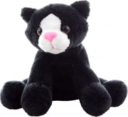 Plysbamse kat sort 14 cm
