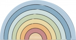 Træpastelfarvet regnbue TOOKY TOY Montessori byggesæt