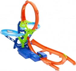 Hot Wheels Stunt Tracks kollision i luften – racerbane med loop og booster