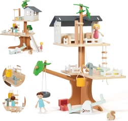 Classic World træ-dukkehus i trætop, 31 dele
