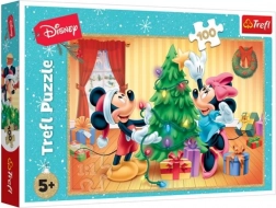 Puslespil TREFL Mickey og Minnie Jul 100 brikker