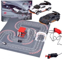 BUGATTI racerbane af klodser med 2 biler med fjernbetjening