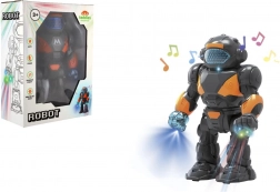 Gående plastrobot med lys og lyde 22 cm