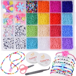 Sæt med perler til armbånd og smykker til børn – DIY kreativ boks