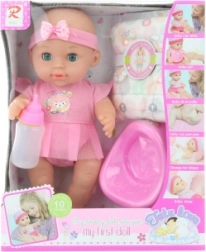 Baby med lyde og tisset-funktion med tilbehør