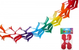 Farverig papirgirlande 3 m