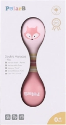 Dobbelt­sidet træ-ramasjangbold med ræv Polar B