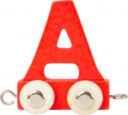 Small Foot trævogn med bogstavet A – farverigt alfabet