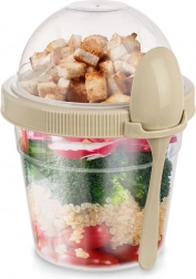 Yoghurtbæger med ske og skål til müsli 400 ml