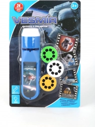 Lommelygte og rumprojektor – børnesæt til projektion