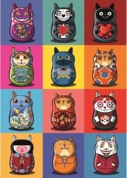 Puslespil Magnolia Catryoshky 1000 brikker