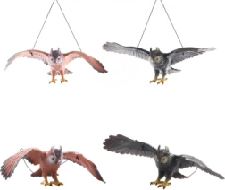 Plastisk flyvende ugle 38 cm til ophæng