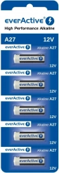 Alkaliske batterier 27A 12V, blister 5 stk everActive