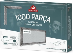 Ramme til puslespil 96x34 cm sølvfarvet