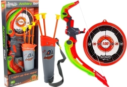 Bue med skjold + 3 pile med sugekop Grøn