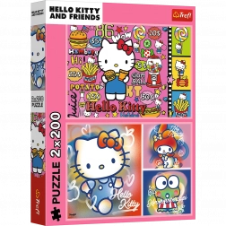 Puslespil 2x200 Hello Kitty og venner