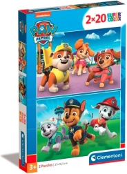 Puslespil 2×20 brikker Paw Patrol