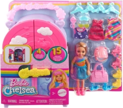 Barbie Chelsea garderobe – dukke og 15 tilbehørsdele