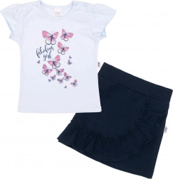 baby t-shirt med nederdel New Baby Butterflies blå 92