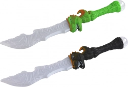 Lysende sværd med dinosaurhåndtag – grøn eller sort