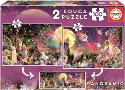 Puzzle Panorama Eventyrfeer 2x100 brikker