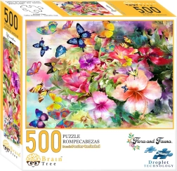 Bordpuslespil Blomster og sommerfugle fra Brain Tree