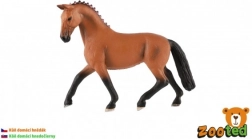 Realistisk plastmodel af brun hest 13 cm