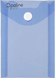 Konvolut med trykknap A7 i højformat Opaline blå