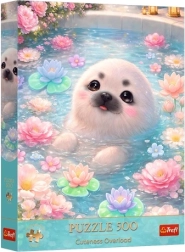 Puzzle Premium Plus Cuteness Overload Sød sæl - 500 brikker