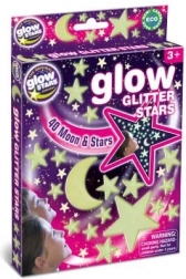 Selvlysende glitrende stjerner GLOW GLITTER STARS