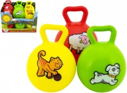 bold med håndtag og rangle mine første dyr, 10 cm