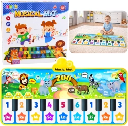 Interaktivt musikunderlag zoo – børneklaver, 10 tangenter og 10 melodier