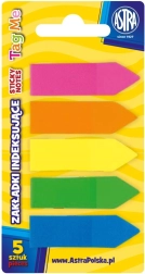 Selvklæbende notes ASTRA Neon 5 farver